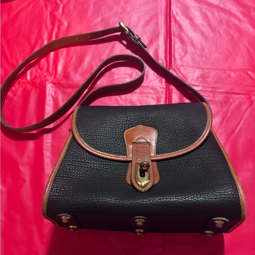 Dooney & Bourke Black and Tan Crossbody Bag